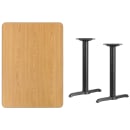 Flash Furniture XU-NATTB-3042-T0522-GG Rectangular Dining Height Table w/ Natural Laminate Top - 42"W x 30"D, Cast Iron Base thumbnail 2