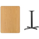 Flash Furniture XU-NATTB-3042-T2230-GG Rectangular Dining Height Table w/ Natural Laminate Top - 42"W x 30"D, Cast Iron Base thumbnail 2