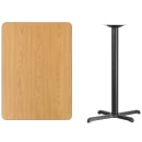 Flash Furniture XU-NATTB-3042-T2230B-GG Rectangular Bar Height Table w/ Natural Laminate Top - 42"W x 30"D x 43 1/8"H, Cast Iron Base thumbnail 2