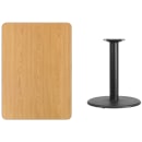 Flash Furniture XU-NATTB-3042-TR24-GG Rectangular Dining Height Table w/ Natural Laminate Top - 42"W x 30"D, Cast Iron Base thumbnail 2