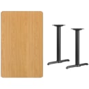 Flash Furniture XU-NATTB-3048-T0522-GG Rectangular Dining Height Table w/ Natural Laminate Top - 48"W x 30"D, Cast Iron Base thumbnail 2