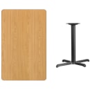 Flash Furniture XU-NATTB-3048-T2230-GG Rectangular Dining Height Table w/ Natural Laminate Top - 48"W x 30"D, Cast Iron Base thumbnail 2