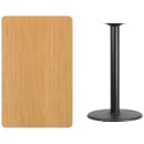 Flash Furniture XU-NATTB-3048-TR24B-GG Rectangular Bar Height Table w/ Natural Laminate Top - 48"W x 30"D x 43 1/8"H, Cast Iron Base thumbnail 2