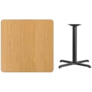 Flash Furniture XU-NATTB-3636-T3030-GG 36" Square Dining Height Table w/ Natural Laminate Top - Cast Iron Base thumbnail 2