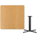 Flash Furniture XU-NATTB-4242-T3333-GG 42" Square Dining Height Table w/ Natural Laminate Top - Cast Iron Base thumbnail 2