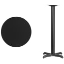 Flash Furniture XU-RD-24-BLKTB-T2222B-GG 24" Round Bar Height Table - Black Laminate Top, Cast Iron Base thumbnail 2
