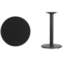 Flash Furniture XU-RD-24-BLKTB-TR18-GG 24" Round Dining Height Table w/ Black Laminate Top - Cast Iron Base thumbnail 2