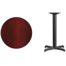 Flash Furniture XU-RD-24-MAHTB-T2222-GG 24" Round Dining Height Table w/ Mahogany Laminate Top - Cast Iron Base thumbnail 2