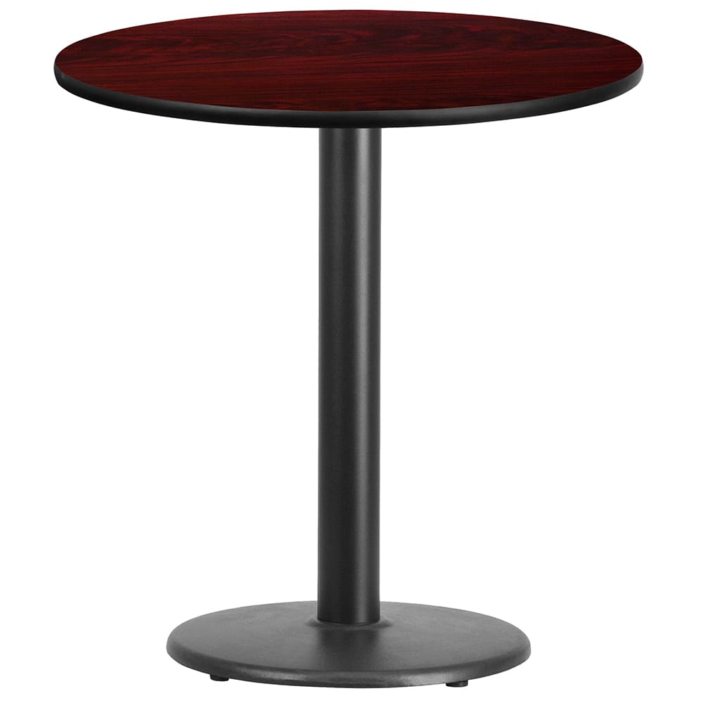 Flash Furniture XU-RD-24-MAHTB-TR18-GG 24" Round Dining Height Table w/ Mahogany Laminate Top - Cast Iron Base