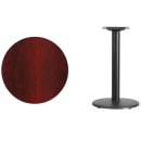 Flash Furniture XU-RD-24-MAHTB-TR18-GG 24" Round Dining Height Table w/ Mahogany Laminate Top - Cast Iron Base thumbnail 2