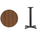 Flash Furniture XU-RD-24-WALTB-T2222-GG 24" Round Dining Height Table w/ Walnut Laminate Top - Cast Iron Base thumbnail 2