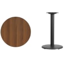 Flash Furniture XU-RD-24-WALTB-TR18-GG 24" Round Dining Height Table w/ Walnut Laminate Top - Cast Iron Base thumbnail 2