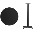 Flash Furniture XU-RD-30-BLKTB-T2222B-GG 30" Round Bar Height Table - Black Laminate Top, Cast Iron Base thumbnail 2