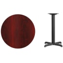 Flash Furniture XU-RD-30-MAHTB-T2222-GG 30" Round Dining Height Table w/ Mahogany Laminate Top - Cast Iron Base thumbnail 2