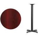 Flash Furniture XU-RD-30-MAHTB-T2222B-GG 30" Round Bar Height Table - Mahogany Laminate Top, Cast Iron Base thumbnail 2