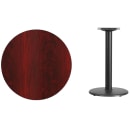 Flash Furniture XU-RD-30-MAHTB-TR18-GG 30" Round Dining Height Table w/ Mahogany Laminate Top - Cast Iron Base thumbnail 2