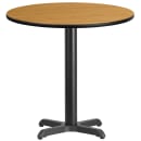 Flash Furniture XU-RD-30-NATTB-T2222-GG 30" Round Dining Height Table w/ Natural Laminate Top - Cast Iron Base thumbnail 2