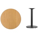 Flash Furniture XU-RD-30-NATTB-TR18-GG 30" Round Dining Height Table w/ Natural Laminate Top - Cast Iron Base thumbnail 2