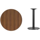Flash Furniture XU-RD-30-WALTB-TR18-GG 30" Round Dining Height Table w/ Walnut Laminate Top - Cast Iron Base thumbnail 2