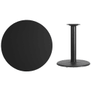 Flash Furniture XU-RD-36-BLKTB-TR24-GG 36" Round Dining Height Table w/ Black Laminate Top - Cast Iron Base thumbnail 2