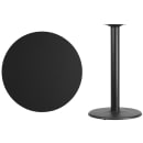 Flash Furniture XU-RD-36-BLKTB-TR24B-GG 36" Round Bar Height Table - Black Laminate Top, Cast Iron Base thumbnail 2