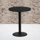 Flash Furniture XU-RD-36-BLKTB-TR24B-GG 36" Round Bar Height Table - Black Laminate Top, Cast Iron Base thumbnail 3