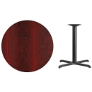 Flash Furniture XU-RD-36-MAHTB-T3030-GG 36" Round Dining Height Table w/ Mahogany Laminate Top - Cast Iron Base thumbnail 2