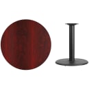 Flash Furniture XU-RD-36-MAHTB-TR24-GG 36" Round Dining Height Table w/ Mahogany Laminate Top - Cast Iron Base thumbnail 2