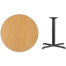 Flash Furniture XU-RD-36-NATTB-T3030-GG 36" Round Dining Height Table w/ Natural Laminate Top - Cast Iron Base thumbnail 2