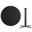 Flash Furniture XU-RD-42-BLKTB-T3333B-GG 42" Round Bar Height Table - Black Laminate Top, Cast Iron Base thumbnail 2