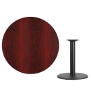 Flash Furniture XU-RD-42-MAHTB-TR24-GG 42" Round Dining Height Table w/ Mahogany Laminate Top - Cast Iron Base thumbnail 2