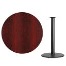 Flash Furniture XU-RD-42-MAHTB-TR24B-GG 42" Round Bar Height Table - Mahogany Laminate Top, Cast Iron Base thumbnail 2