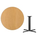 Flash Furniture XU-RD-42-NATTB-T3333-GG 42" Round Dining Height Table w/ Natural Laminate Top - Cast Iron Base thumbnail 2