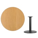 Flash Furniture XU-RD-42-NATTB-TR24-GG 42" Round Dining Height Table w/ Natural Laminate Top - Cast Iron Base thumbnail 2