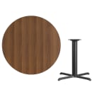 Flash Furniture XU-RD-42-WALTB-T3333-GG 42" Round Dining Height Table w/ Walnut Laminate Top - Cast Iron Base thumbnail 2