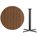 Flash Furniture XU-RD-42-WALTB-T3333B-GG 42" Round Bar Height Table - Walnut Laminate Top, Cast Iron Base thumbnail 2