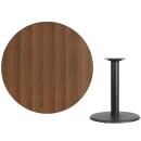 Flash Furniture XU-RD-42-WALTB-TR24-GG 42" Round Dining Height Table w/ Walnut Laminate Top - Cast Iron Base thumbnail 2