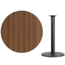 Flash Furniture XU-RD-42-WALTB-TR24B-GG 42" Round Bar Height Table - Walnut Laminate Top, Cast Iron Base thumbnail 2