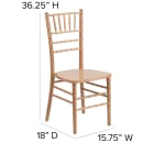 Flash Furniture XS-NATURAL-GG Chiavari Chair - Acacia Wood, Natural thumbnail 2