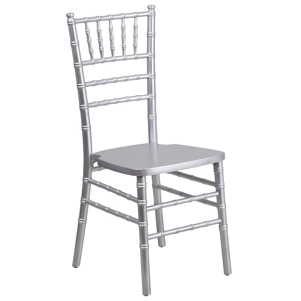 Flash Furniture XS-SILVER-GG Chiavari Chair - Acacia Wood, Silver