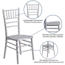 Flash Furniture XS-SILVER-GG Chiavari Chair - Acacia Wood, Silver thumbnail 6