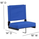 Flash Furniture XU-STA-BL-GG Grandstand Outdoor Folding Stadium Seat - Blue Canvas w/ Black Aluminum Frame thumbnail 2
