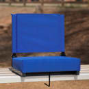 Flash Furniture XU-STA-BL-GG Grandstand Outdoor Folding Stadium Seat - Blue Canvas w/ Black Aluminum Frame thumbnail 9
