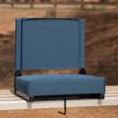Flash Furniture XU-STA-GN-GG Grandstand Outdoor Folding Stadium Seat - Teal Canvas w/ Black Aluminum Frame thumbnail 8