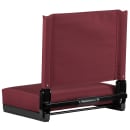 Flash Furniture XU-STA-M-GG Grandstand Outdoor Folding Stadium Seat - Maroon Canvas w/ Black Aluminum Frame thumbnail 4