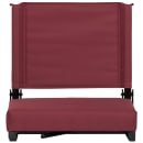 Flash Furniture XU-STA-M-GG Grandstand Outdoor Folding Stadium Seat - Maroon Canvas w/ Black Aluminum Frame thumbnail 5
