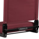 Flash Furniture XU-STA-M-GG Grandstand Outdoor Folding Stadium Seat - Maroon Canvas w/ Black Aluminum Frame thumbnail 8