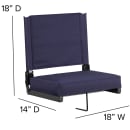 Flash Furniture XU-STA-NVY-GG Grandstand Outdoor Folding Stadium Seat - Navy Canvas w/ Black Aluminum Frame thumbnail 2