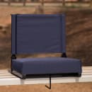 Flash Furniture XU-STA-NVY-GG Grandstand Outdoor Folding Stadium Seat - Navy Canvas w/ Black Aluminum Frame thumbnail 9