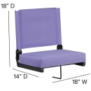 Flash Furniture XU-STA-PUR-GG Grandstand Outdoor Folding Stadium Seat - Purple Canvas w/ Black Aluminum Frame thumbnail 2